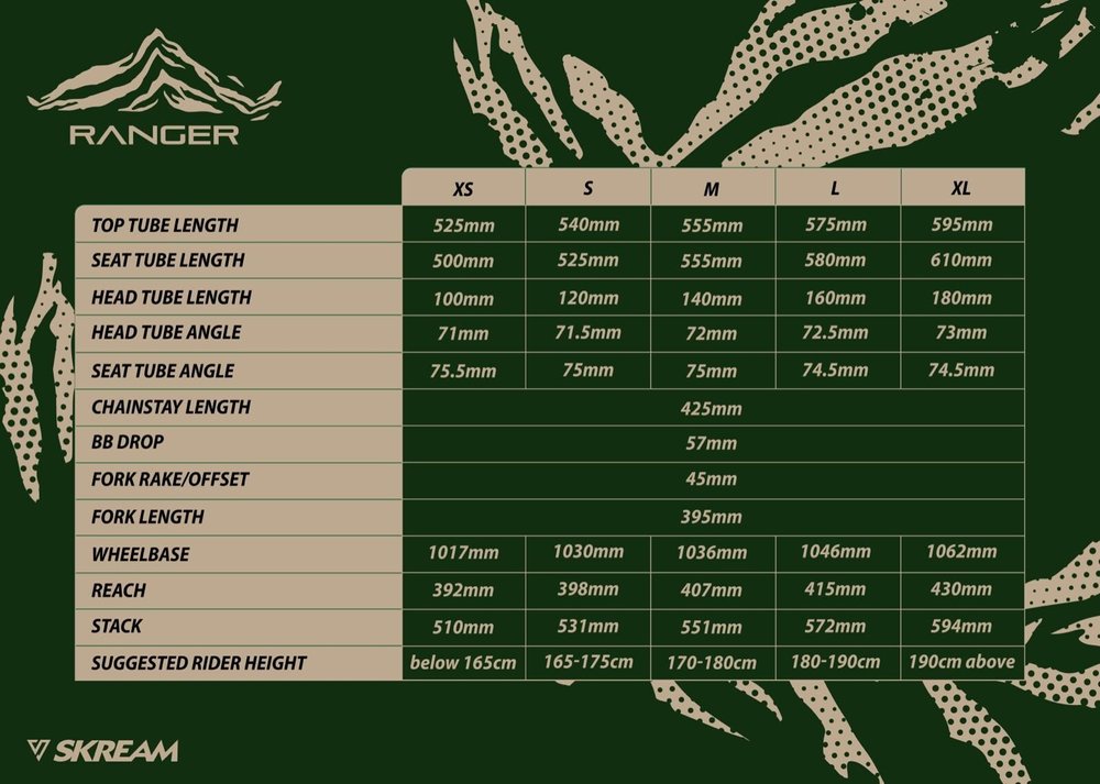 Skream Ranger Track Frame Set