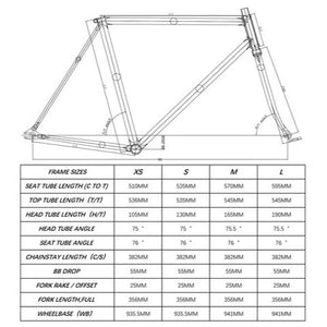 PIZZ EXT E1 Track Frameset