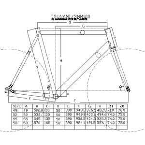 Tsunami SNM100 2021s Track Frame Set (55cm)
