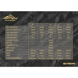 Skream Ranger 2025 Track Frameset