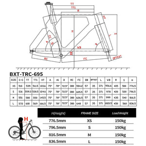 BXT TRC-695 Track Frameset (PRE ORDER)