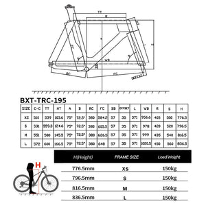 BXT TRC-195 Track Frameset (PRE-ORDER)